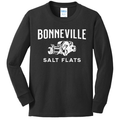 Retro Bonneville Salt Flats Utah International Speedway Kids Long Sleeve Shirt