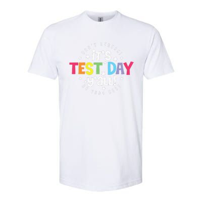 Retro Boho Style Its Test Day Yall Funny Teacher Testing Day Softstyle CVC T-Shirt