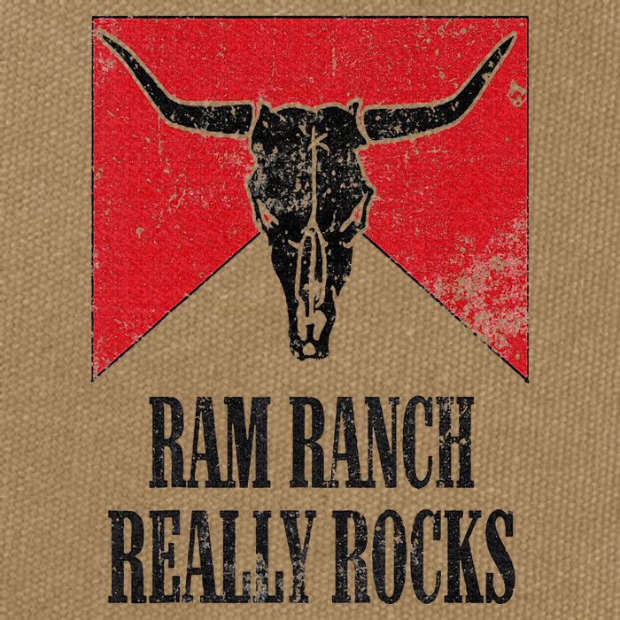 Retro Bull Skull Western Life Country Ram Ranch Really Rocks Cotton Canvas Backpack