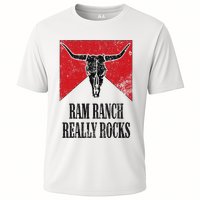 Retro Bull Skull Western Life Country Ram Ranch Really Rocks Cooling Performance Crew T-Shirt