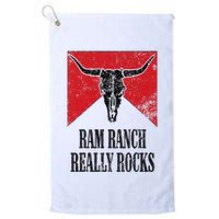 Retro Bull Skull Western Life Country Ram Ranch Really Rocks Golf Towel
