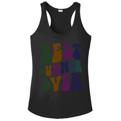 Retro Best Summer Ever Camp Crew Camping Staff Grill Chef Gift Ladies PosiCharge Competitor Racerback Tank