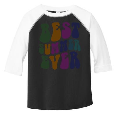Retro Best Summer Ever Camp Crew Camping Staff Grill Chef Gift Toddler Fine Jersey T-Shirt