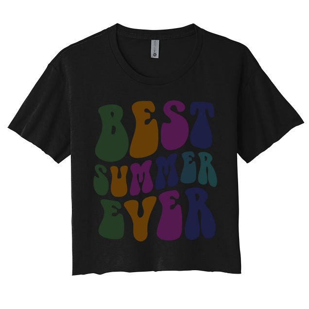 Retro Best Summer Ever Camp Crew Camping Staff Grill Chef Gift Crop Top