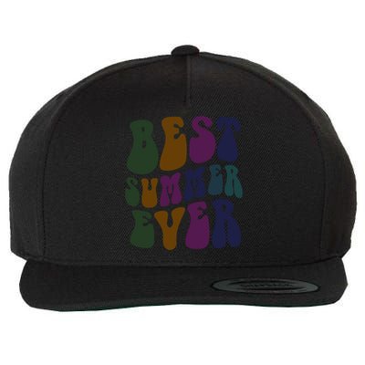 Retro Best Summer Ever Camp Crew Camping Staff Grill Chef Gift Wool Snapback Cap