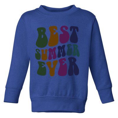 Retro Best Summer Ever Camp Crew Camping Staff Grill Chef Gift Toddler Sweatshirt