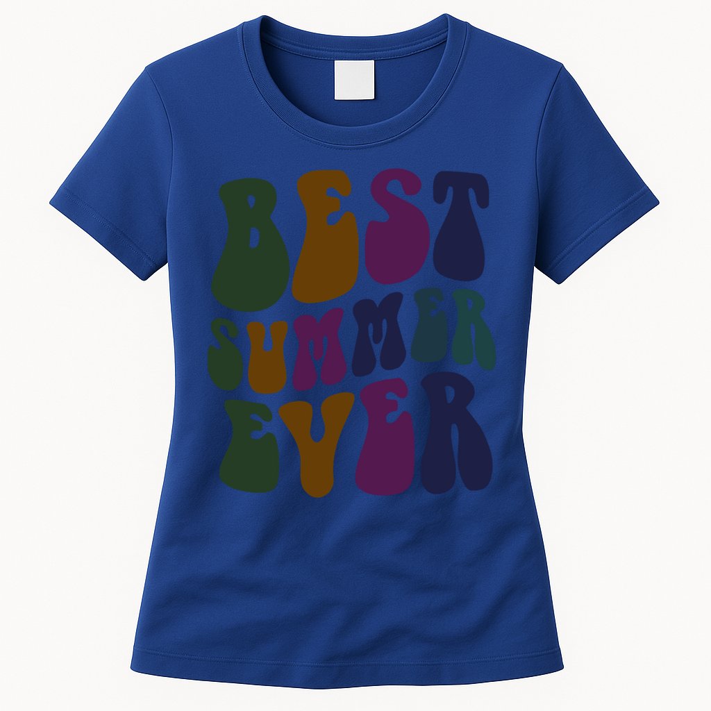 Retro Best Summer Ever Camp Crew Camping Staff Grill Chef Gift Womens T-Shirt