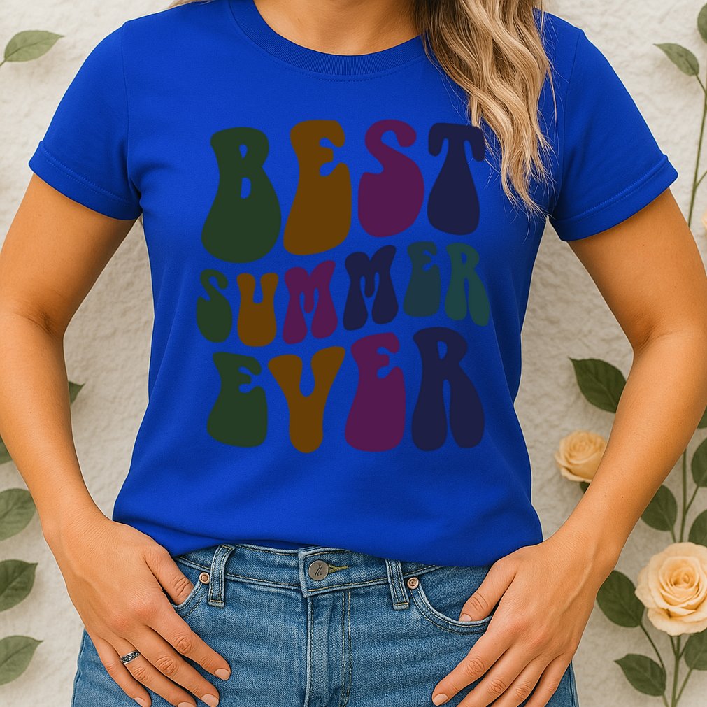 Retro Best Summer Ever Camp Crew Camping Staff Grill Chef Gift Womens T-Shirt