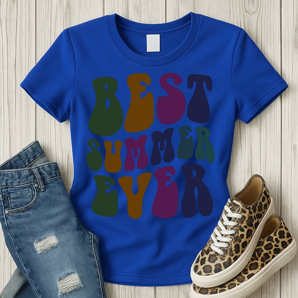 Retro Best Summer Ever Camp Crew Camping Staff Grill Chef Gift Womens T-Shirt