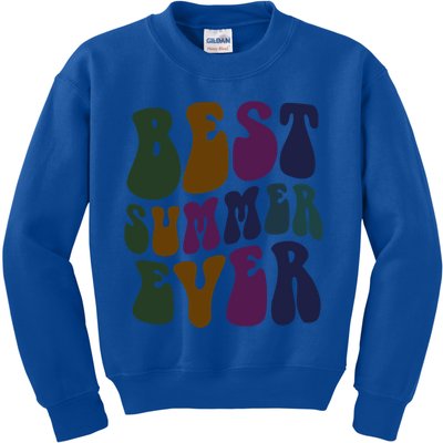 Retro Best Summer Ever Camp Crew Camping Staff Grill Chef Gift Kids Sweatshirt