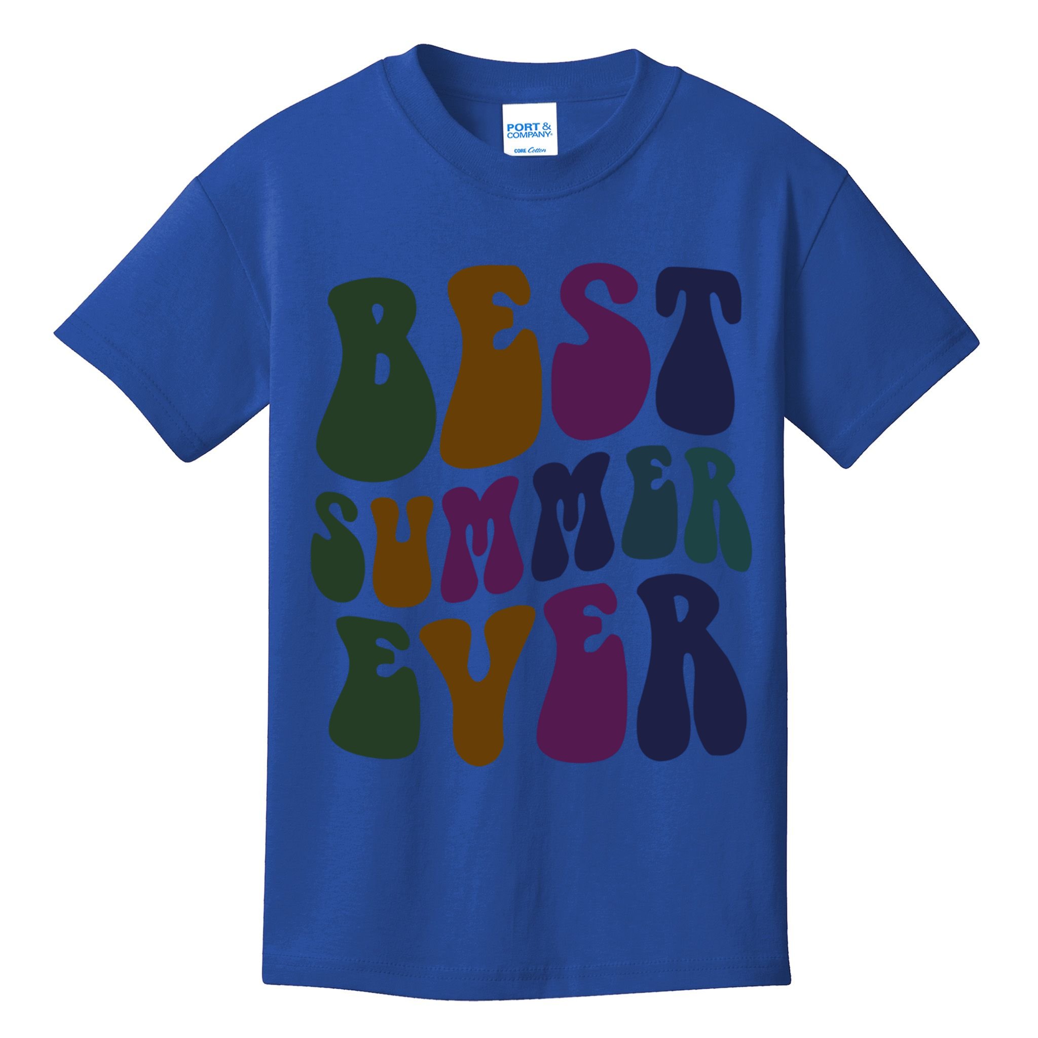 Retro Best Summer Ever Camp Crew Camping Staff Grill Chef Gift Kids T-Shirt