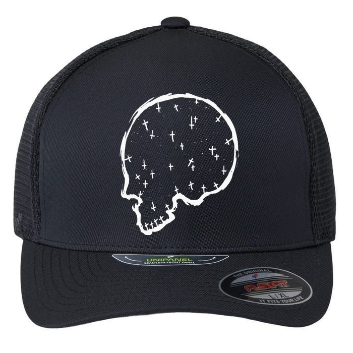 Real Big Skull Flexfit Unipanel Trucker Cap