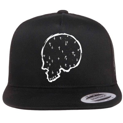 Real Big Skull Flat Bill Trucker Hat