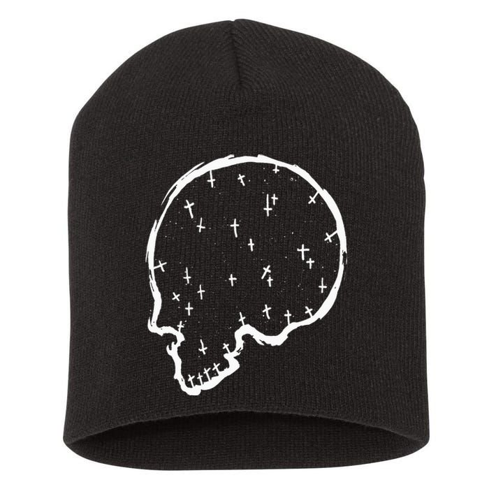 Real Big Skull Short Acrylic Beanie