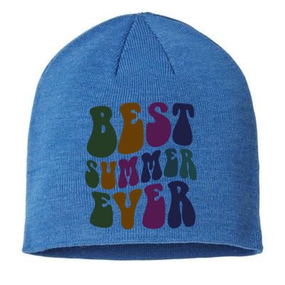 Retro Best Summer Ever Camp Crew Camping Staff Grill Chef Gift Sustainable Beanie