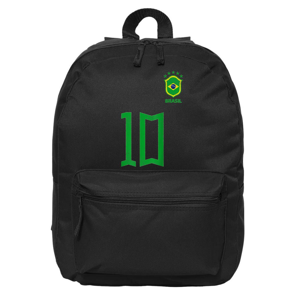 Retro Brazil Soccer Number 10 Brazilian Futebol Brasil Team 16 in Basic Backpack