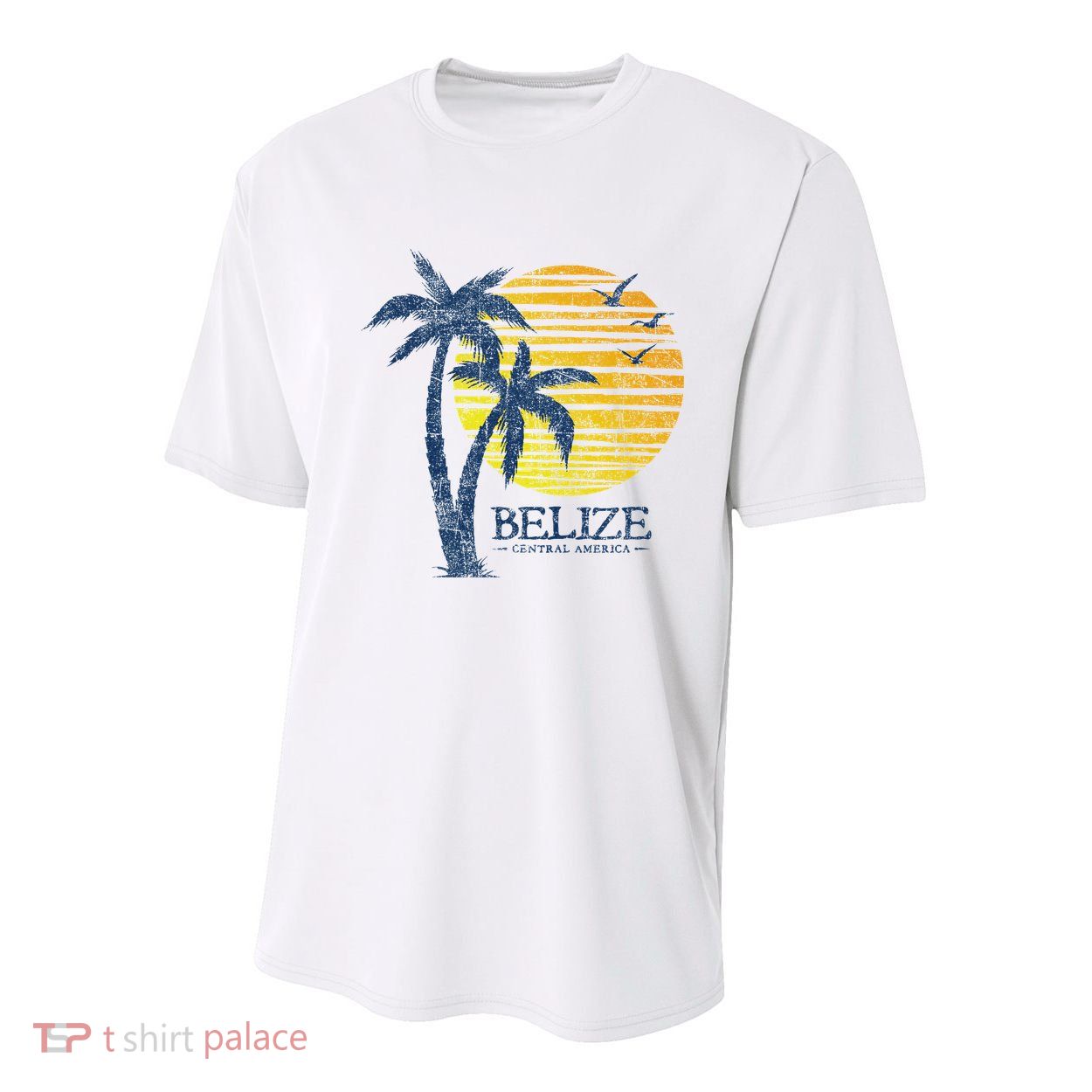 Retro Belize Souvenir Vintage Sunset Youth Performance Sprint T-Shirt