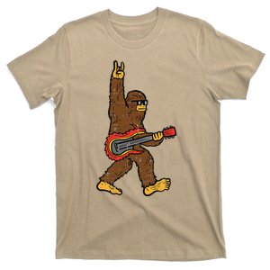 Rocker Bigfoot Sasquatch Guitar Rocknroll Rock Cute T-Shirt