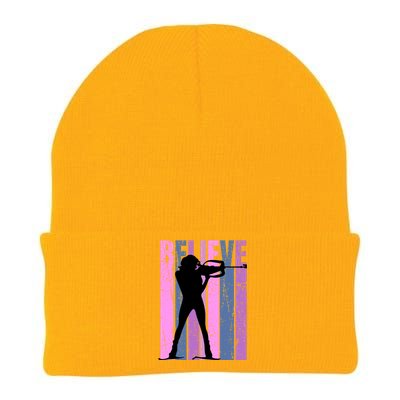 Retro Biathlon Shooting Guns Skiing Race Racing Win Funny Gift Knit Cap Winter Beanie