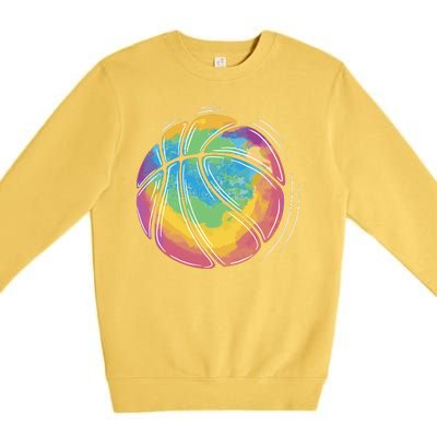 Rainbow Basketball Sport Premium Crewneck Sweatshirt