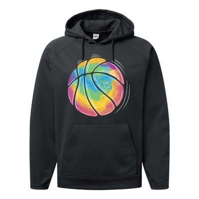 Rainbow Basketball Sport Performance Fleece Hoodie