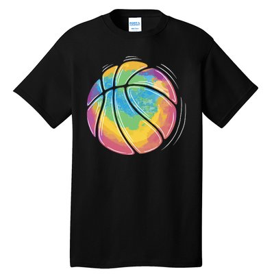 Rainbow Basketball Sport Tall T-Shirt