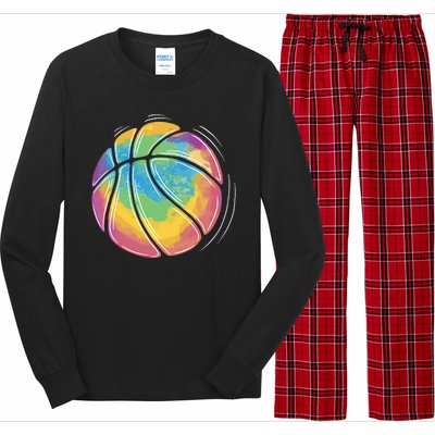 Rainbow Basketball Sport Long Sleeve Pajama Set