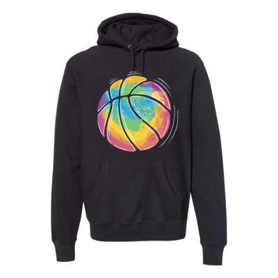 Rainbow Basketball Sport Premium Hoodie