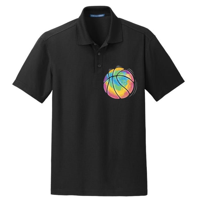 Rainbow Basketball Sport Dry Zone Grid Polo