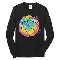 Rainbow Basketball Sport Tall Long Sleeve T-Shirt