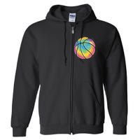 Rainbow Basketball Sport Full Zip Hoodie