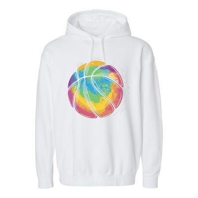 Rainbow Basketball Sport Garment-Dyed Fleece Hoodie