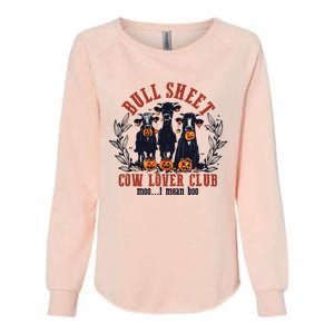 Retro Bull Sheet Cow Lover Club Funny Pumpkins Halloween Womens California Wash Sweatshirt