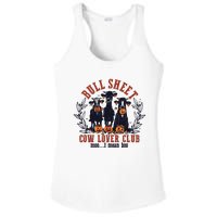 Retro Bull Sheet Cow Lover Club Funny Pumpkins Halloween Ladies PosiCharge Competitor Racerback Tank