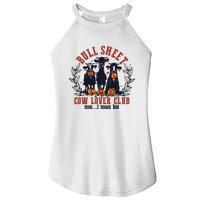 Retro Bull Sheet Cow Lover Club Funny Pumpkins Halloween Women's Perfect Tri Rocker Tank