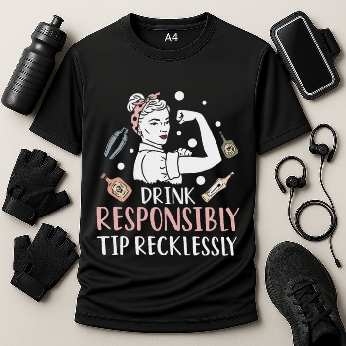 Retro Bartending Saying Mixologist Barkeeper & Bartender Performance Shirt