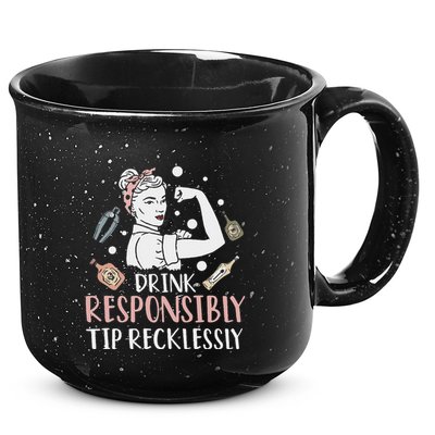 Retro Bartending Saying Mixologist Barkeeper & Bartender 15oz Campfire Ceramic Mug