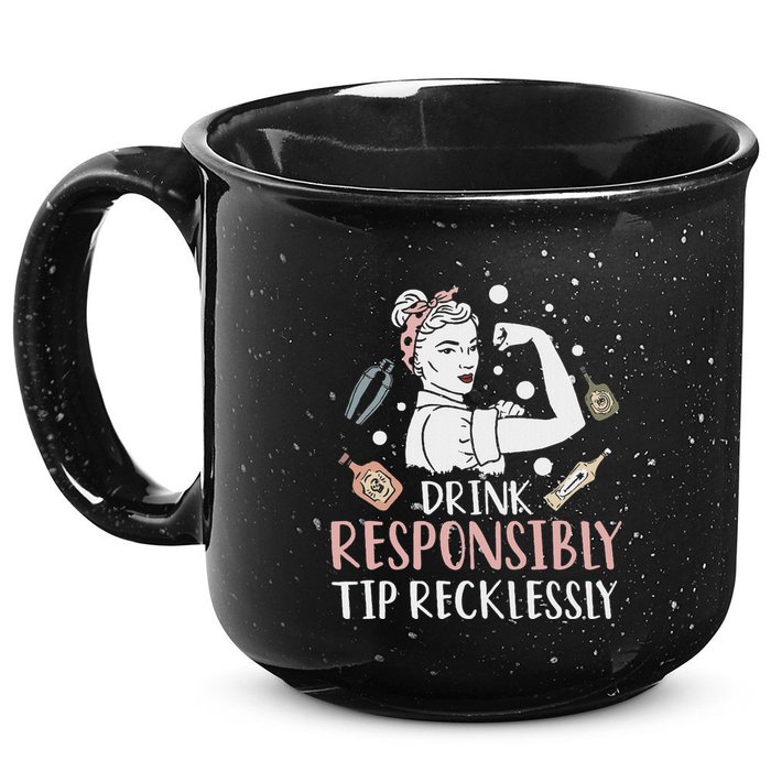 Retro Bartending Saying Mixologist Barkeeper & Bartender 15oz Campfire Ceramic Mug
