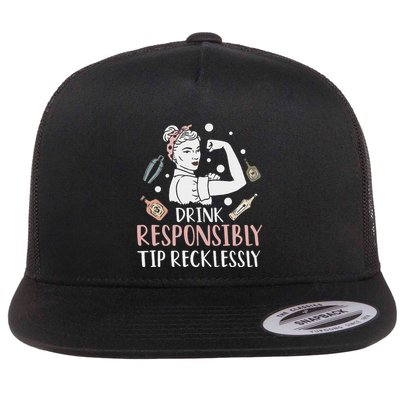 Retro Bartending Saying Mixologist Barkeeper & Bartender Flatbill Hat
