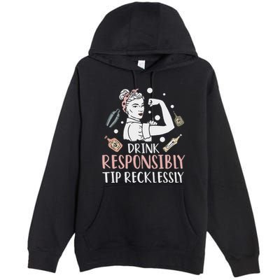 Retro Bartending Saying Mixologist Barkeeper & Bartender Premium Pullover Hoodie