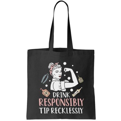 Retro Bartending Saying Mixologist Barkeeper & Bartender Bag