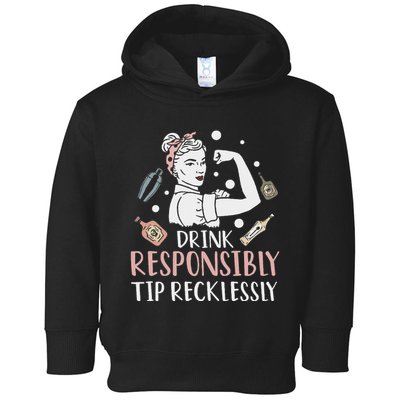 Retro Bartending Saying Mixologist Barkeeper & Bartender Toddler Hoodie