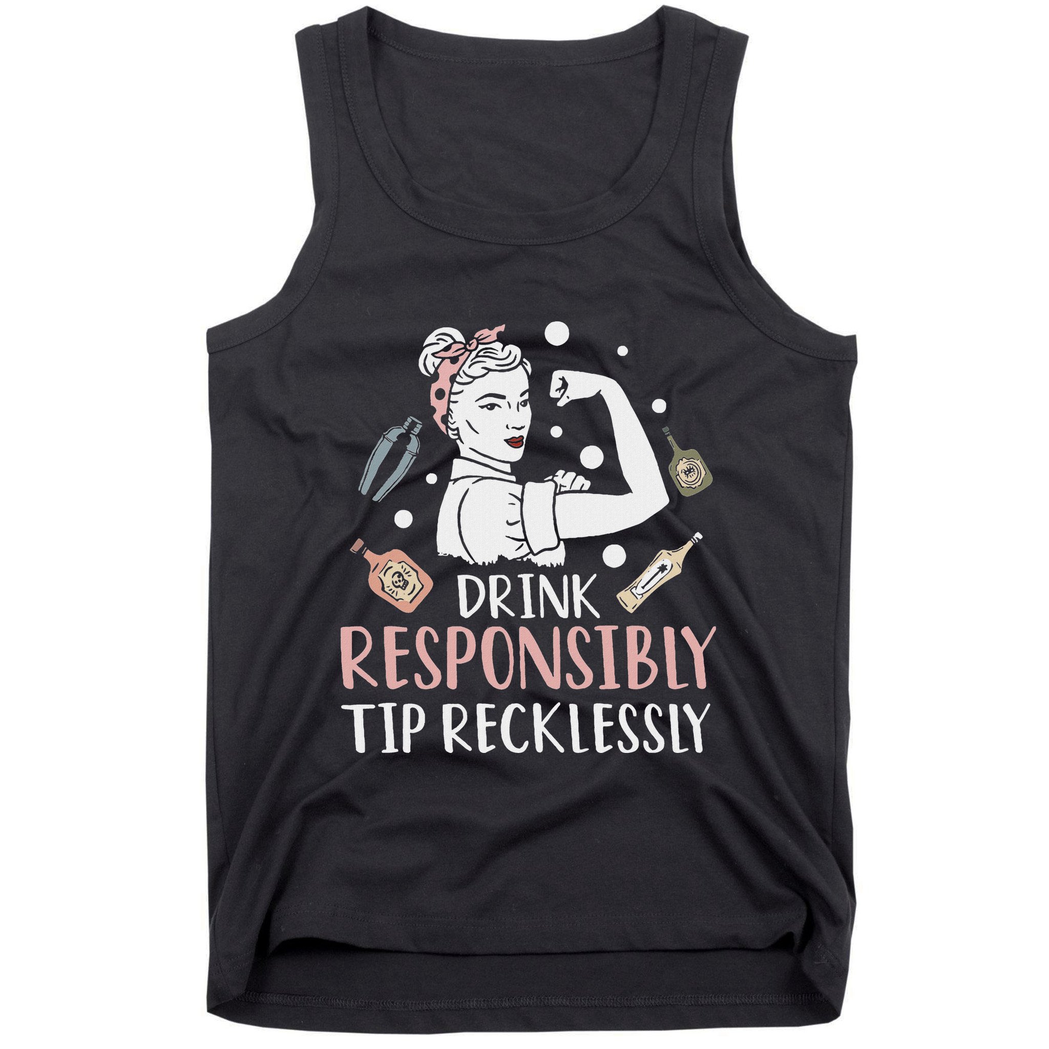Retro Bartending Saying Mixologist Barkeeper & Bartender Tank Top