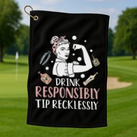 Retro Bartending Saying Mixologist Barkeeper & Bartender Golf Towel