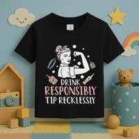 Retro Bartending Saying Mixologist Barkeeper & Bartender Toddler T-Shirt