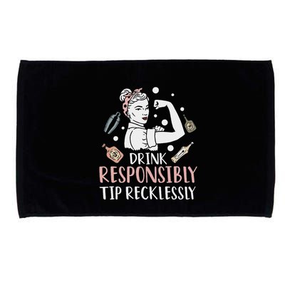 Retro Bartending Saying Mixologist Barkeeper & Bartender Microfiber Hand Towel