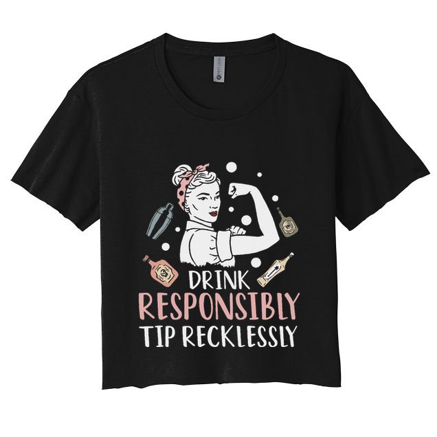 Retro Bartending Saying Mixologist Barkeeper & Bartender Crop Top