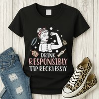 Retro Bartending Saying Mixologist Barkeeper & Bartender Womens T-Shirt