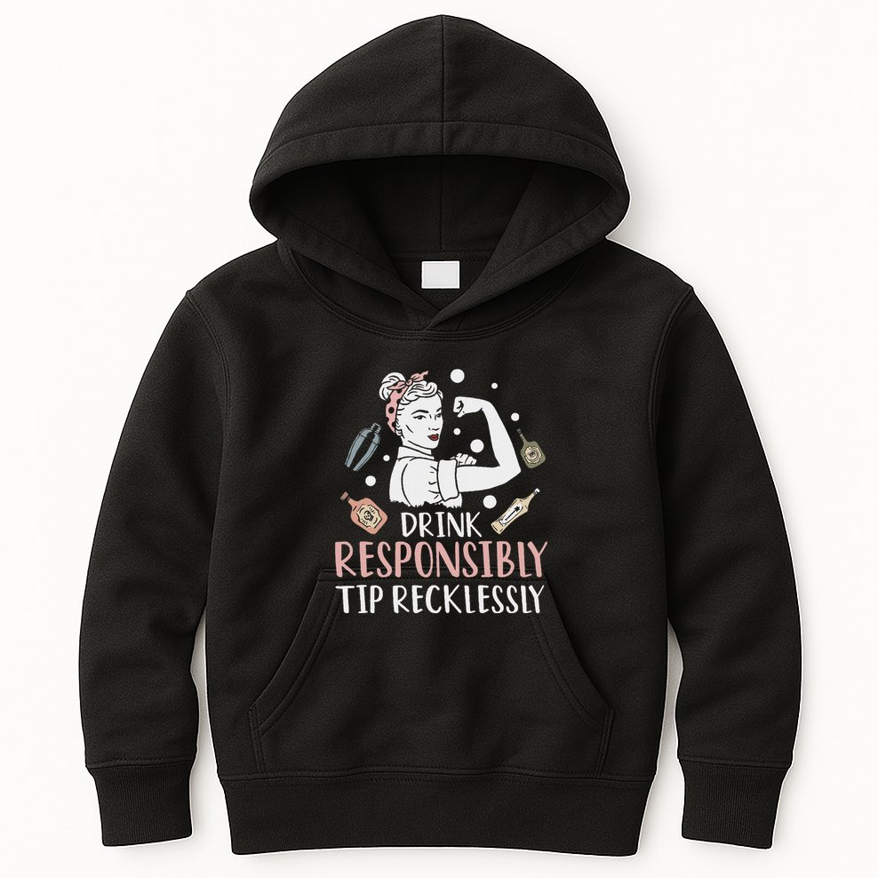 Retro Bartending Saying Mixologist Barkeeper & Bartender Kids Hoodie