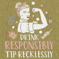 Retro Bartending Saying Mixologist Barkeeper & Bartender Garment-Dyed Women's Muscle Tee